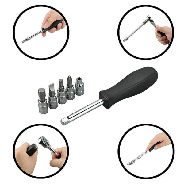 Ultimate 46-in-1 Precision Tool Kit: Comprehensive Set for Automobile Repair with Quick Ratchet Spanner Handle - Image 6