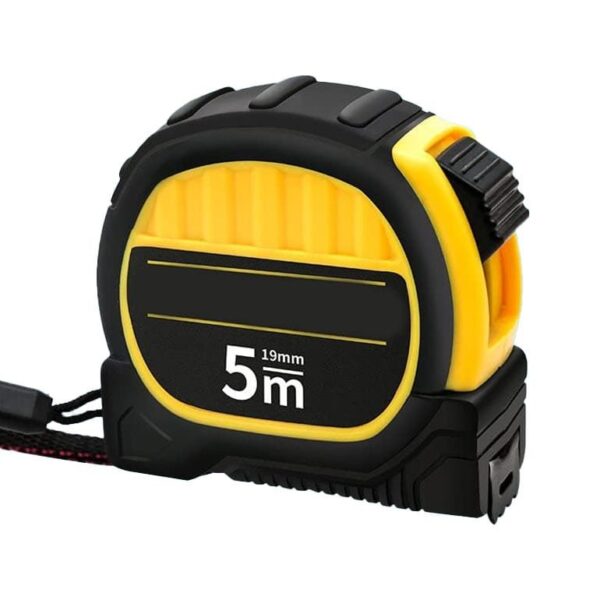 Heavy-Duty 5-Meter Measuring Tape: Durable and Portable with Manual Lock, Lanyard, and Superior Grip for Accurate Measurements